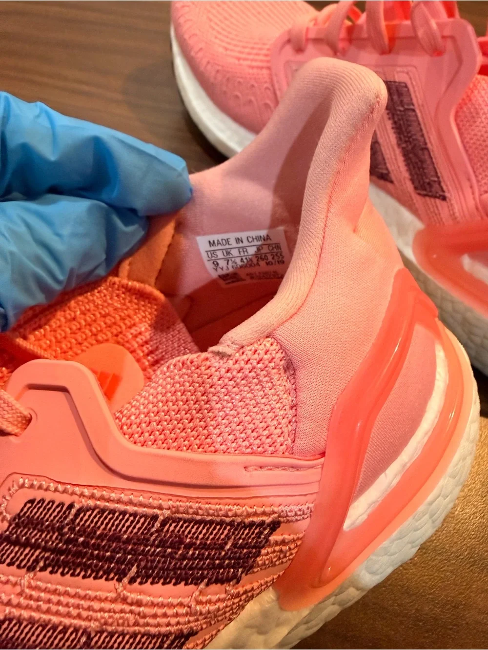Like New adidas Ultraboost 20 Running Shoes Coral Pink knits